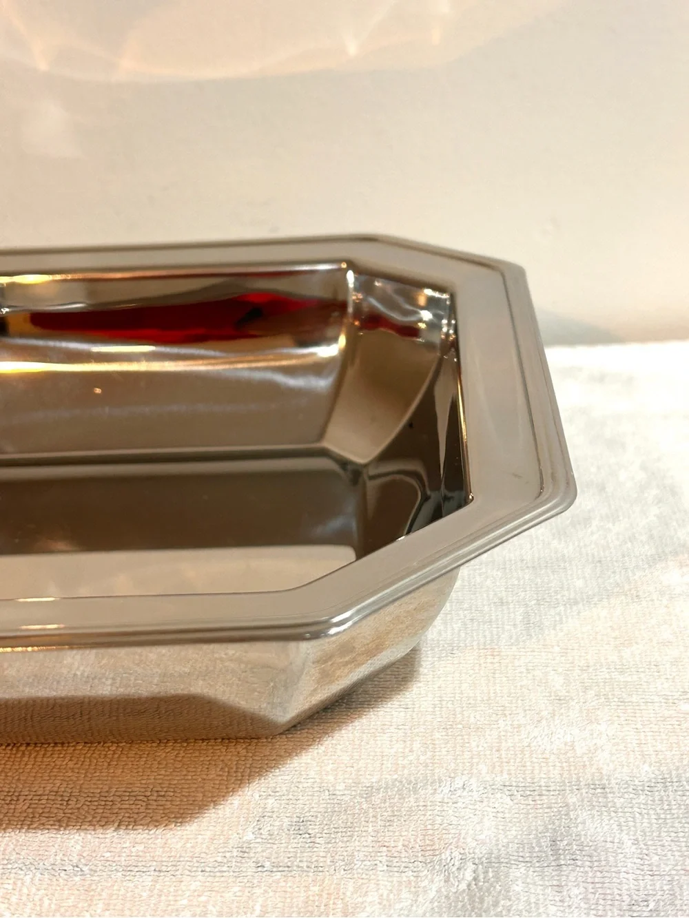 Vtg Sheffield Italy” 18/10 Stainless Steel Octagonal Serving Bowl Dish 10.5
